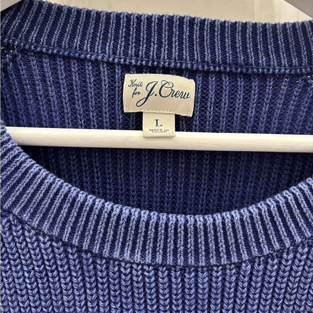 J. Crew Men’s Heritage Cotton Shaker-stitch Sweater Large - Picture 4 of 10